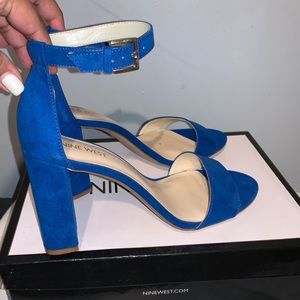 NEW IN BOX Nine West Angelikao Heels Blue size 9.5